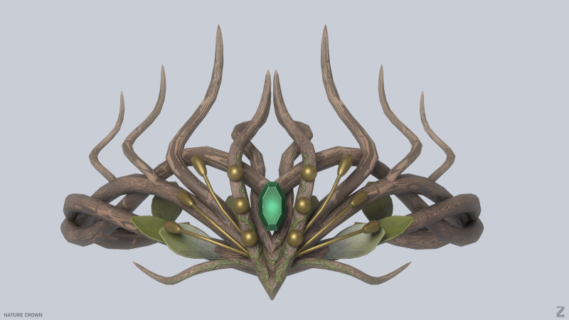 Nature crown 3D Model .c4d .max .obj .3ds .fbx .stl .blend 