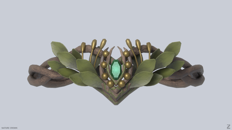 Nature crown 3D Model .c4d .max .obj .3ds .fbx .stl .blend 