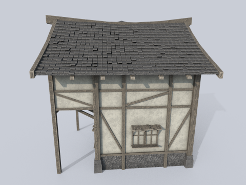 Medieval house 3D मॉडल