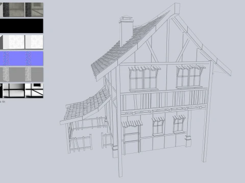 Средневековый дом 3D Модель