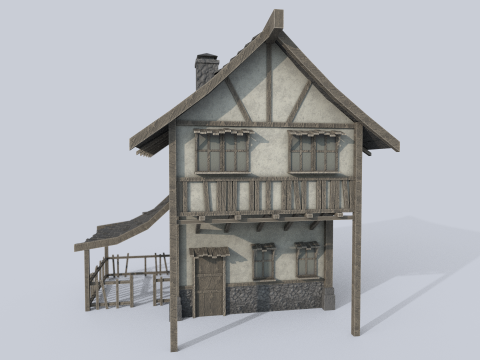 Medieval house 3D मॉडल