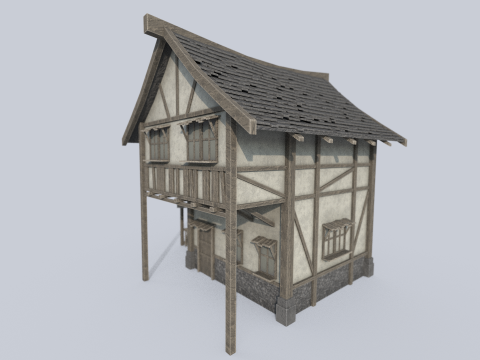 Medieval house 3D मॉडल