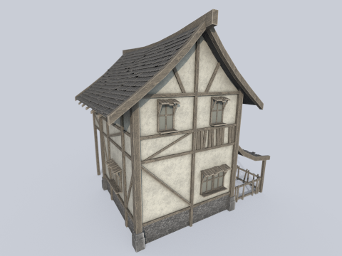 Medieval house 3D मॉडल