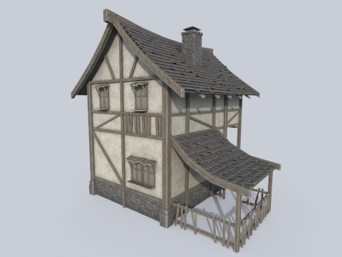 Medieval house 3D मॉडल