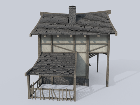 Medieval house 3D मॉडल
