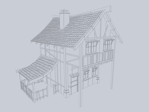 Medieval house 3D मॉडल