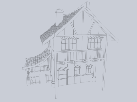 Medieval house 3D मॉडल