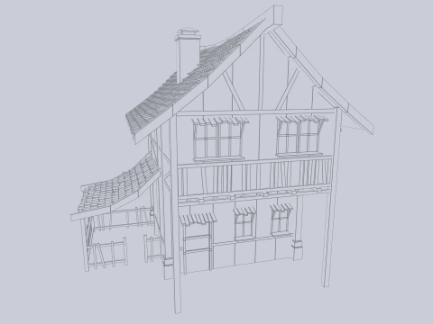 Средневековый дом 3D Модель