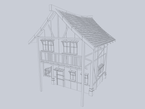 Medieval house 3D मॉडल
