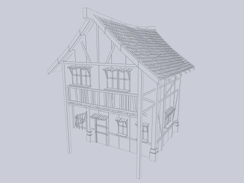 Средневековый дом 3D Модель