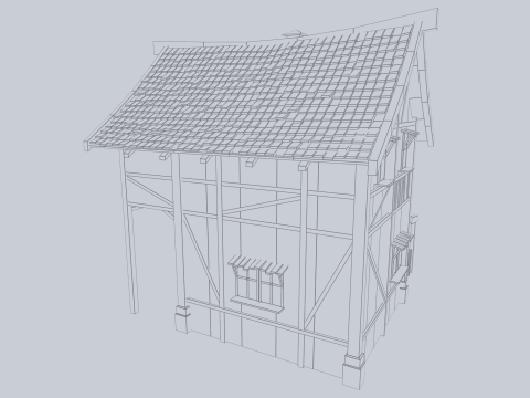 Medieval house 3D मॉडल