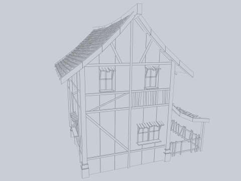 Medieval house 3D मॉडल