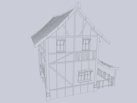 Средневековый дом 3D Модель