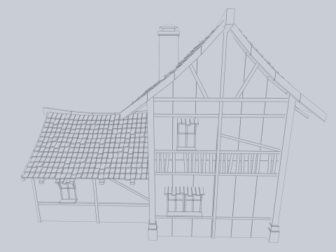 Medieval house 3Dモデル