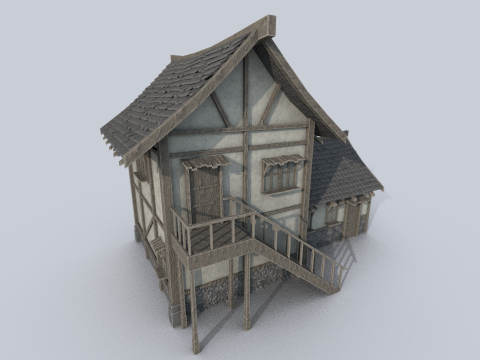 Medieval house 3Dモデル