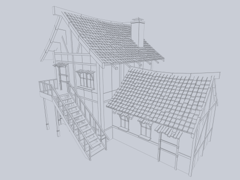 Medieval house 3Dモデル
