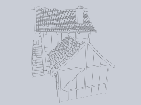 Medieval house 3Dモデル