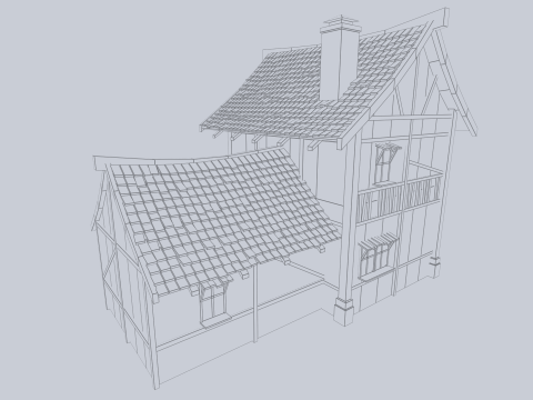 Medieval house 3Dモデル