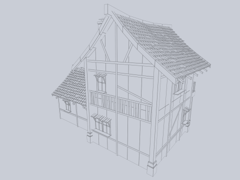 Medieval house 3Dモデル