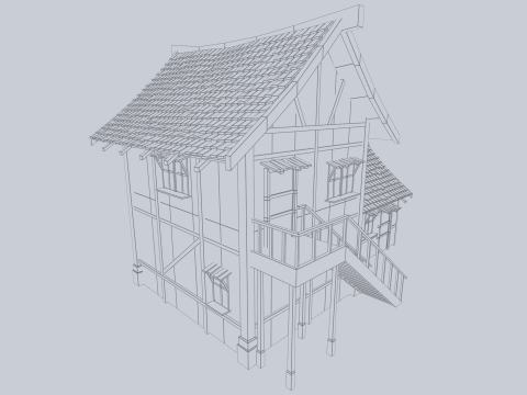 Medieval house 3Dモデル