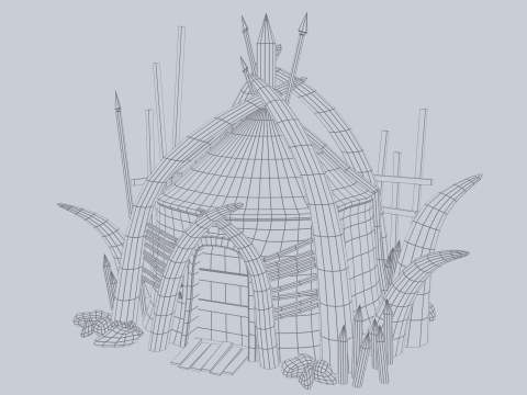 Orc house Model 3D