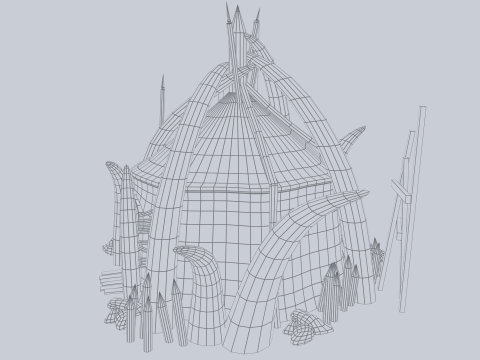 Orc house Model 3D