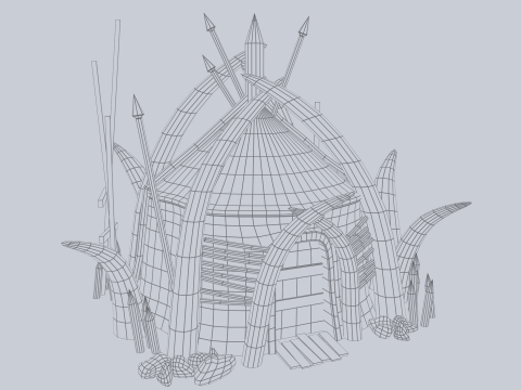 Orc house Model 3D
