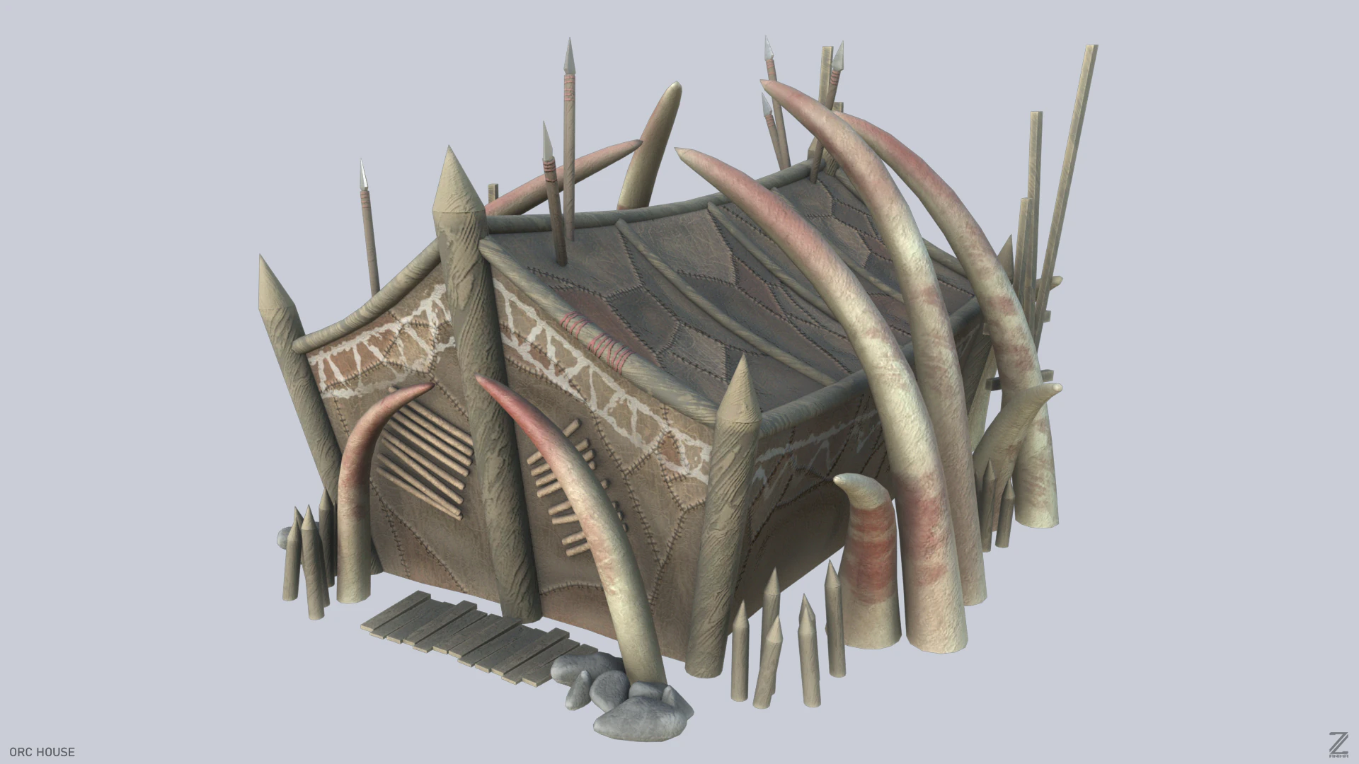 Orc house 3D Model .c4d .max .obj .3ds .fbx .stl .blend 