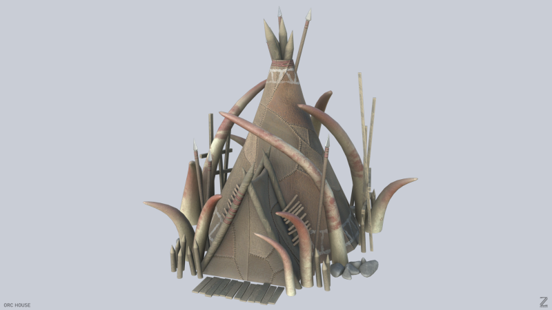 Orc house 3D 모델 .c4d .max .obj .3ds .fbx .stl .blend 