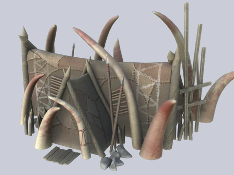 Colecci&oacute;n de casas de orcos Modelo 3D