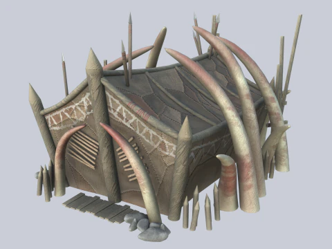 Colecci&oacute;n de casas de orcos Modelo 3D