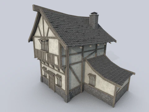 Medieval house collection 3D Model