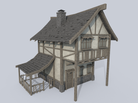 Medieval house collection 3D मॉडल