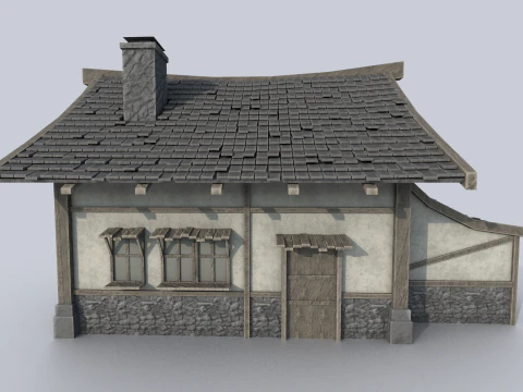 Medieval house collection 3D Model