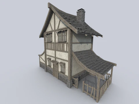 Medieval house collection 3D Model