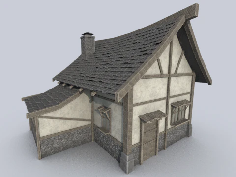 Medieval house collection 3D Model