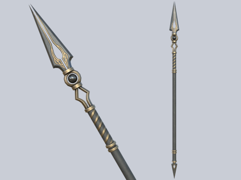 Fantasy spear 3D Model