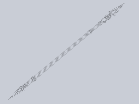 Fantasy spear 3D Model