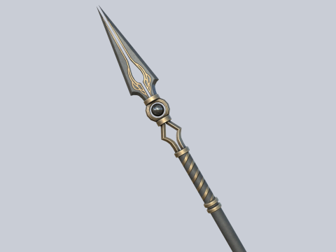 Fantasy spear 3D Model
