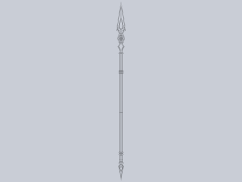 Fantasy spear 3D Model