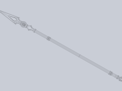 Fantasy spear 3D Model