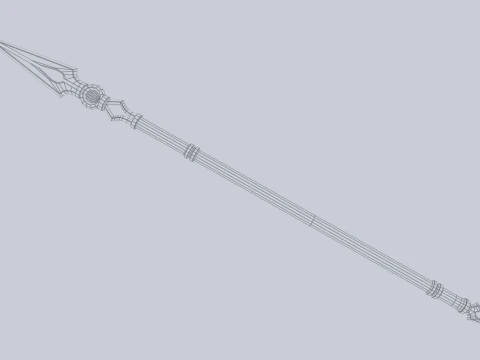 Fantasy spear 3D Model