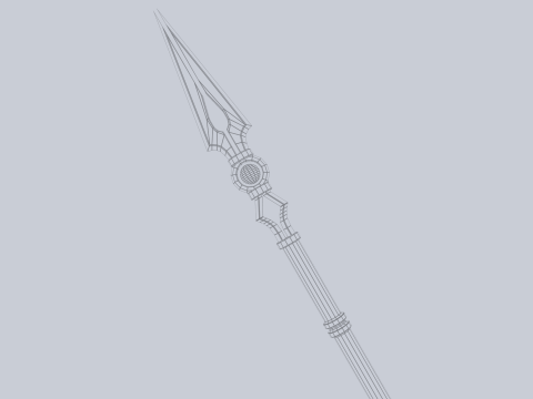Fantasy spear 3D Model