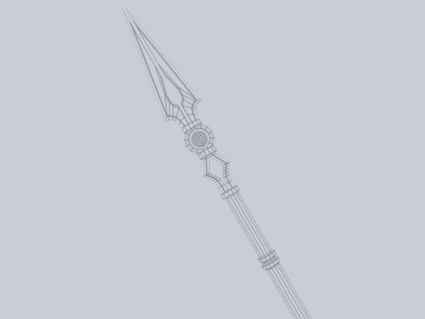 Fantasy spear 3D Model
