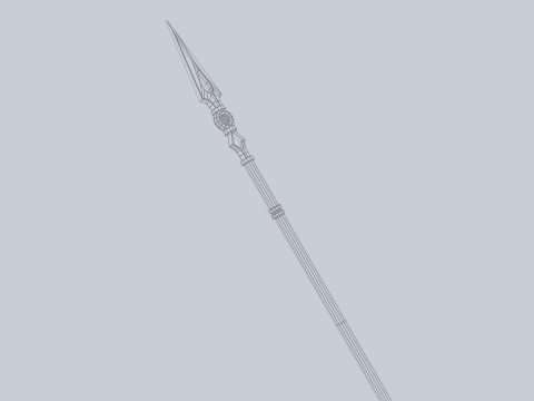 Fantasy spear 3D Model