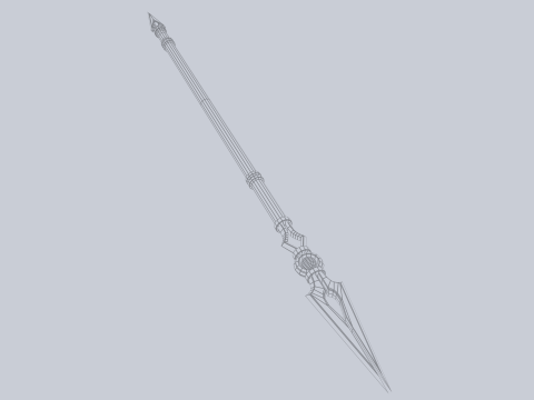 Fantasy spear 3D Model
