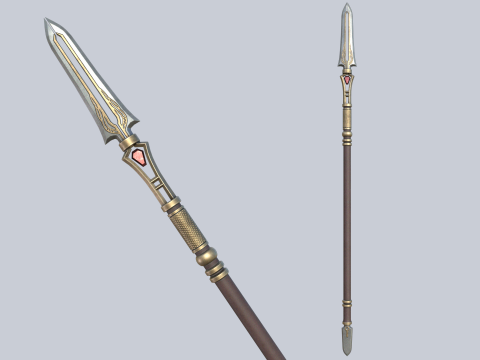 Fantasy spear 3D Model
