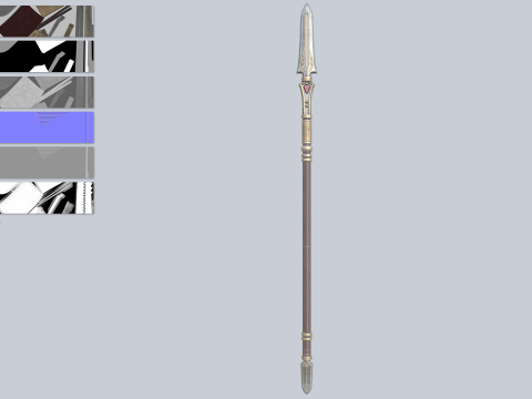 Fantasy spear 3D Модель
