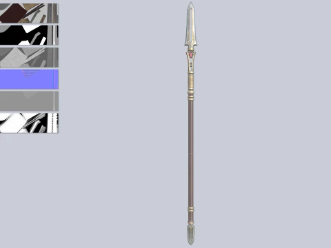 Fantasy spear 3D Model