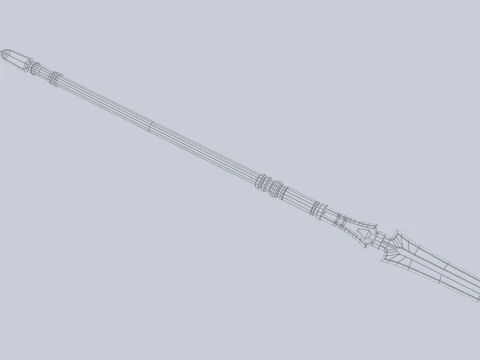 Fantasy spear 3D Model